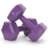 2x2 kg šešiabriaunės hantelės fitneso pratimams, 2 vnt. komplektas, violetinės