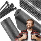 pavėsinimo tinklas šviesiai antracito spalvos 140 g/m² 1,5 x 10 m sn0070