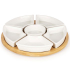 besisukantis serviravimo padėklas 30 cm su 5 dubenėliais