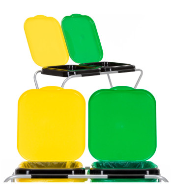 Atliekų rūšiavimo stovas Springos su 2 skyriais