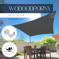 saulės stoginė SN0061 3 x 2 m tamsiai pilka