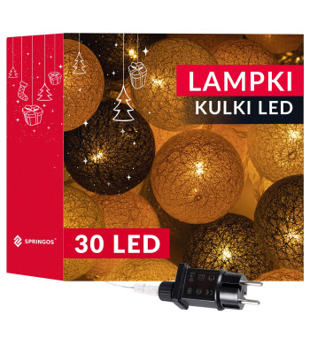 kalėdinės lemputės springos cl0153, 30 led