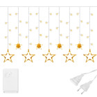 kalėdinių žvaigždžių šviesų užuolaida springos cl4133138, 138 led