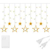 kalėdinių žvaigždžių šviesų užuolaida springos cl4133138, 138 led