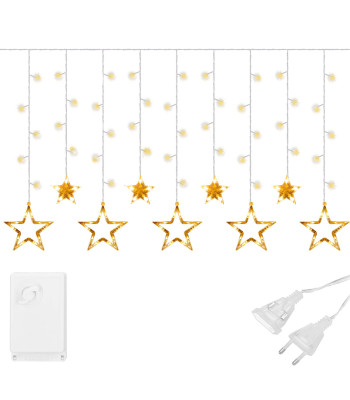 kalėdinių žvaigždžių šviesų užuolaida springos cl4133138, 138 led