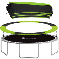 batuto apsauginis uždangalas springos tp-8ft 244 cm juodas su žaliu apvadu