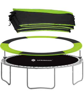 batuto apsauginis uždangalas springos tp-8ft 244 cm juodas su žaliu apvadu