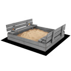 premium medinė smėlio dėžė springos sbp120set01x 120 x 120 cm komplektas