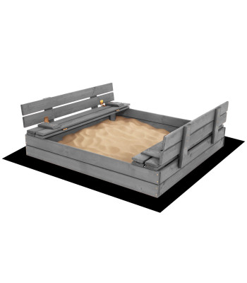 premium medinė smėlio dėžė springos sbp120set01x 120 x 120 cm komplektas