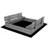 premium medinė smėlio dėžė springos sbp120set01x 120 x 120 cm komplektas
