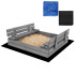 premium medinė smėlio dėžė springos sbp120set01x 120 x 120 cm komplektas