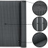 pvc maskavimo kilimėlis balkonui, terasai ir tvorai 500 x 140 cm, tamsiai pilkas
