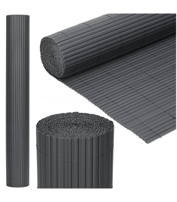 PVC balkono uždanga Springos 500 x 120 cm, tamsiai pilka