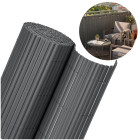 PVC balkono uždanga Springos® 400 x 100 cm, tamsiai pilka