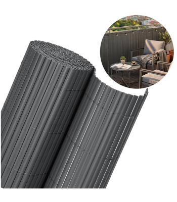 PVC balkono uždanga Springos® 400 x 100 cm, tamsiai pilka