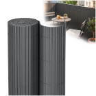 PVC privatumo uždanga balkonui, terasai ir tvorai 300 x 100 cm, tamsiai pilka