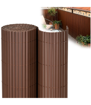 PVC privatumo uždanga balkonui, terasai ir tvorai Springos 500 x 140 cm, ruda