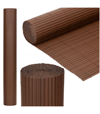 PVC uždanga balkonui, terasai ir tvorai Springos®, 500 x 120 cm, ruda
