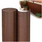 PVC maskuojantis kilimėlis balkonui, terasai ir tvorai, 400 x 100 cm, rudas