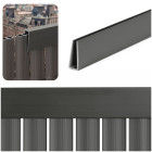 pvc dangos užbaigimo profilis balkonui, terasai ir tvorai, 100 cm, tamsiai pilkas
