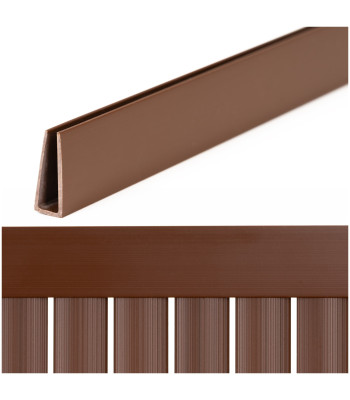 100 cm pvc maskavimo profilis balkonui, terasai ir tvorai, rudas