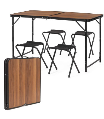 Kempingo komplektas – stalas ir 4 kėdės Springos CS0180