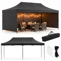 Sodo palapinė 3 x 6 m, juoda (GP0008)