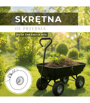 Sodo vežimėlis Springos GA0083, 110 x 51 x 95 cm, 250 kg