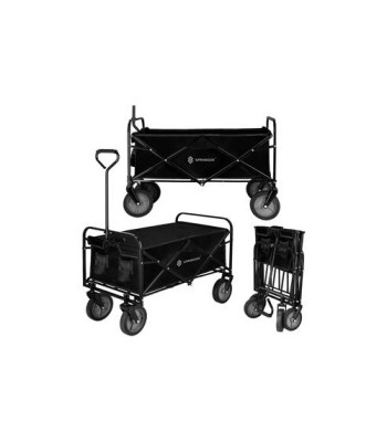 Springos® sulankstomas turistinis vežimėlis ga0084, juodas, 80 kg