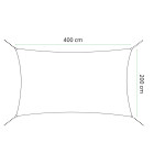 Tamsiai pilka saulės pavėsio burė 4 x 2 m SN0059