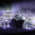Springos CL0098 dekoratyvinė 400 LED varveklių girlianda, šaltai balta