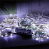 Springos CL0098 dekoratyvinė 400 LED varveklių girlianda, šaltai balta