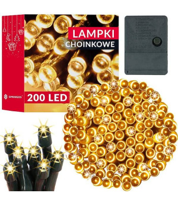 Kalėdų eglutės lemputės Springos CL0204 200 Led 15,5 m šiltai balta