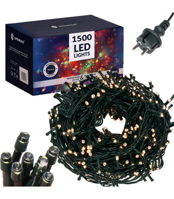Kalėdinės girliandos Springos 1500 CL1500 Led šiltai balta 90 m IP44