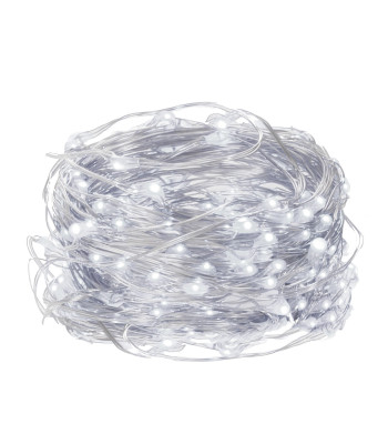 Kalėdinės lemputės Springos CL0094 300 LED su maitinimu angelo plaukai šaltai balta