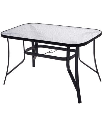 Sodo stalas, juodas, Springos GF1039, 120 x 70 cm
