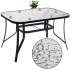 Sodo stalas, juodas, Springos GF1039, 120 x 70 cm