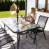 Sodo stalas, juodas, Springos GF1039, 120 x 70 cm