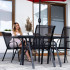 Sodo stalas, juodas, Springos GF1039, 120 x 70 cm
