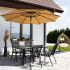 Sodo stalas, juodas, Springos GF1039, 120 x 70 cm