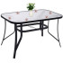 Sodo stalas, juodas, Springos GF1039, 120 x 70 cm