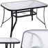 Sodo stalas, juodas, Springos GF1039, 120 x 70 cm