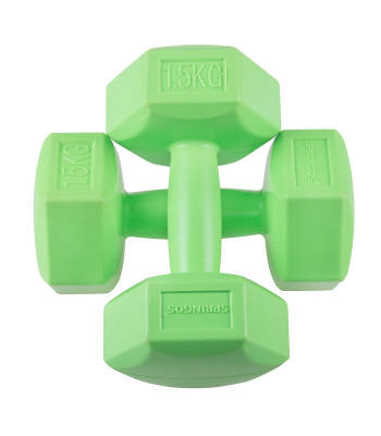 Šešiakampiai hanteliai Springos FA1031, 2 x 1.5 kg