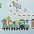 Vaikiškas putų kilimėlis su gatvių ir transporto priemonių raštu, Springos KM0009, 150 x 180 x 0,5 cm