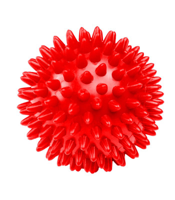 Masažinis kamuoliukas, raudonas, PVC, Springos FA0059, 8,5 cm