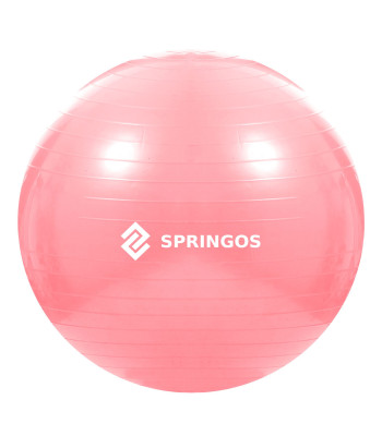 Mankštos kamuolys su pompa Springos FB0012, 75 cm