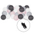 Cotton balls Springos CL0155, 50 LED, dekoratyvinė girlianda, elektrinė, grafito ir balta