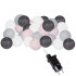 Cotton balls Springos CL0155, 50 LED, dekoratyvinė girlianda, elektrinė, grafito ir balta