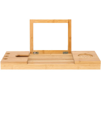 Bambusinis vonios padėklas Springos HA1023, 50–93 × 19 × 4,5 cm