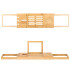 Bambusinis vonios padėklas Springos HA1023, 50–93 × 19 × 4,5 cm